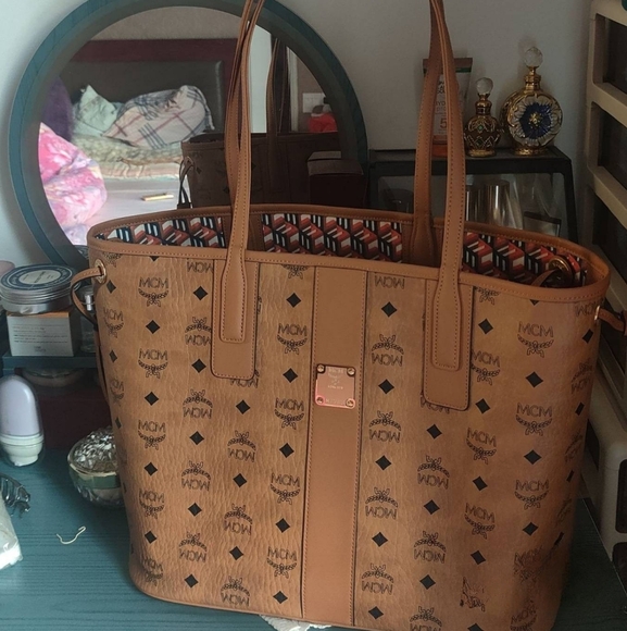 MCM mother-and-child tote bag. I just had a baby and wanted to buy a big bag to
